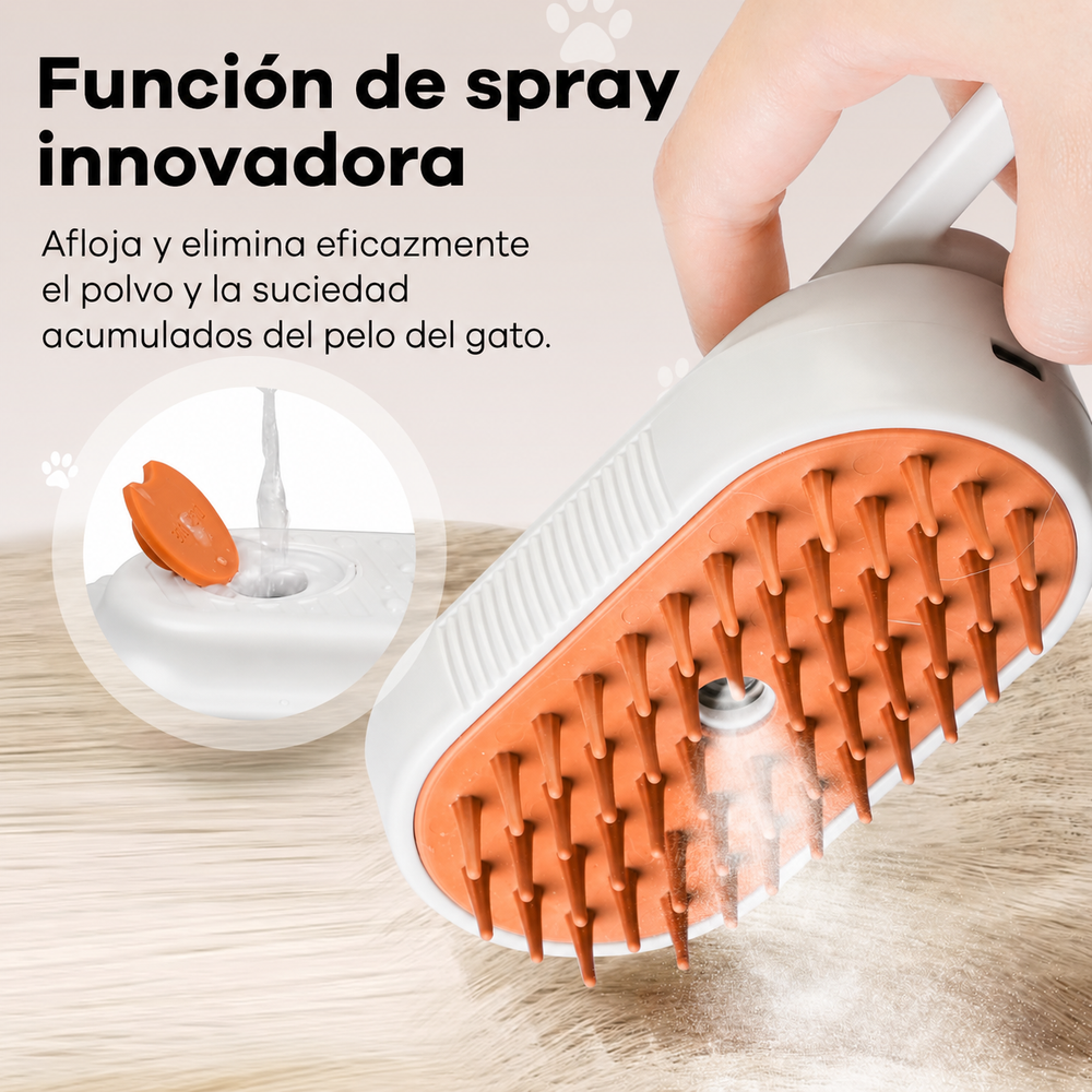 Cepillo de Vapor 3 en 1 para Mascotas