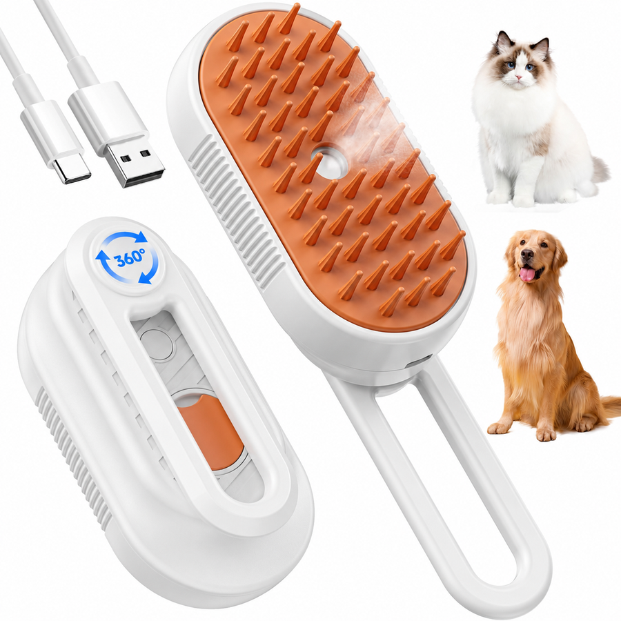 Cepillo de Vapor 3 en 1 para Mascotas